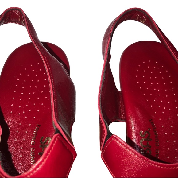 SAS Red Heeled Sandals Woman’s 8.5N - Picture 8 of 12